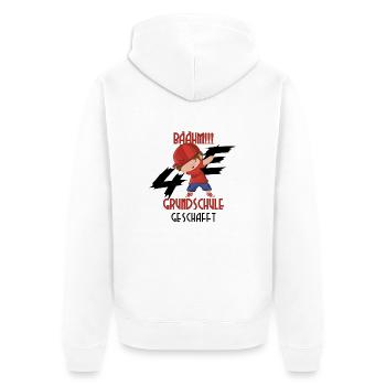 Dab Boy Grundschule - Unisex Premium Bio Zip Hoodie - Weiß - Hinten - Thijin (182cm)