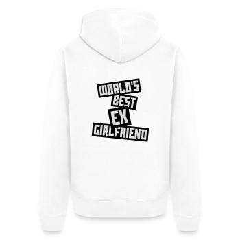 worlds best ex girlfriend - Unisex Premium Bio Zip Hoodie - Weiß - Hinten - Thijin (182cm)