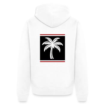 Palm Tree Icon - Unisex Premium Organic Zip Hoodie - white - Back - Thijin (182cm)