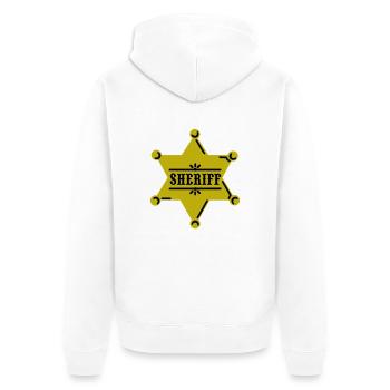 sheriff - Veste à capuche bio Premium Unisexe - blanc - Dos - Thijin (182cm)