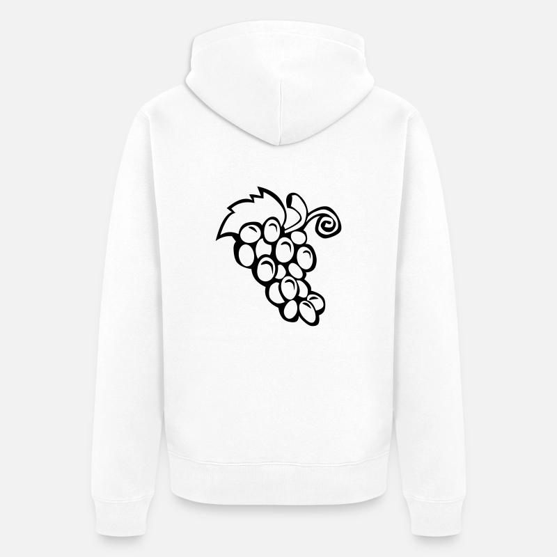 grappe de raisins - Veste à capuche bio Premium Unisexe - blanc
