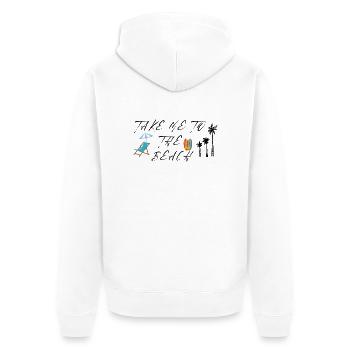 Take Me To The Beach - Veste à capuche bio Premium Unisexe - blanc - Dos - Thijin (182cm)