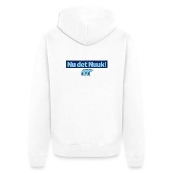 Nu det Nuuk Polar Bear - Unisex Premium Bio Zip Hoodie - Weiß - Hinten - Thijin (182cm)