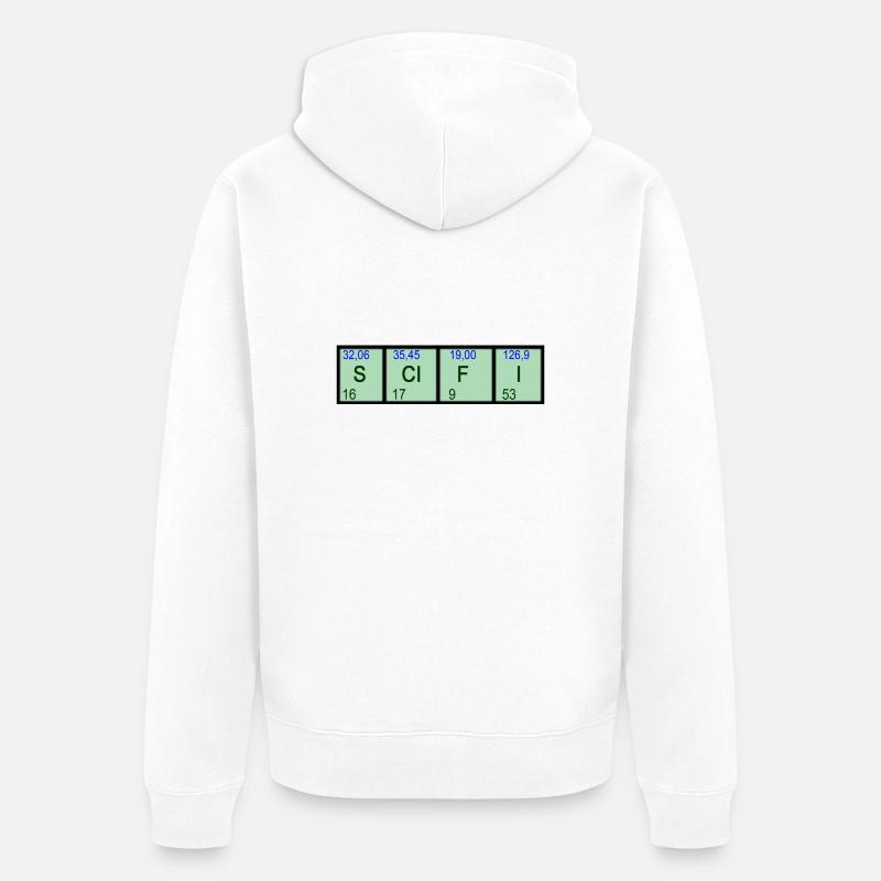SCIFI Elemente - Unisex Premium Bio Zip Hoodie - Weiß