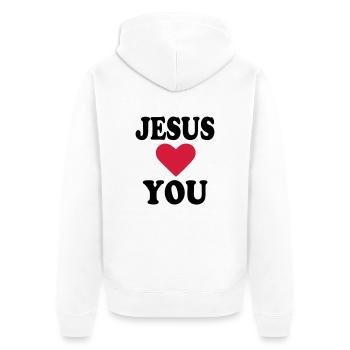 Jesus - Veste à capuche bio Premium Unisexe - blanc - Dos - Thijin (182cm)