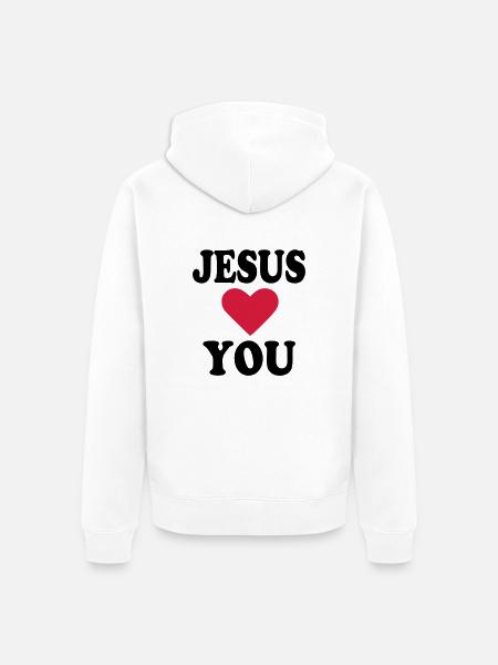 Jesus - Veste à capuche bio Premium Unisexe - blanc