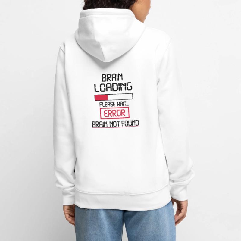 brain loading error Veste à capuche bio Premium Unisexe