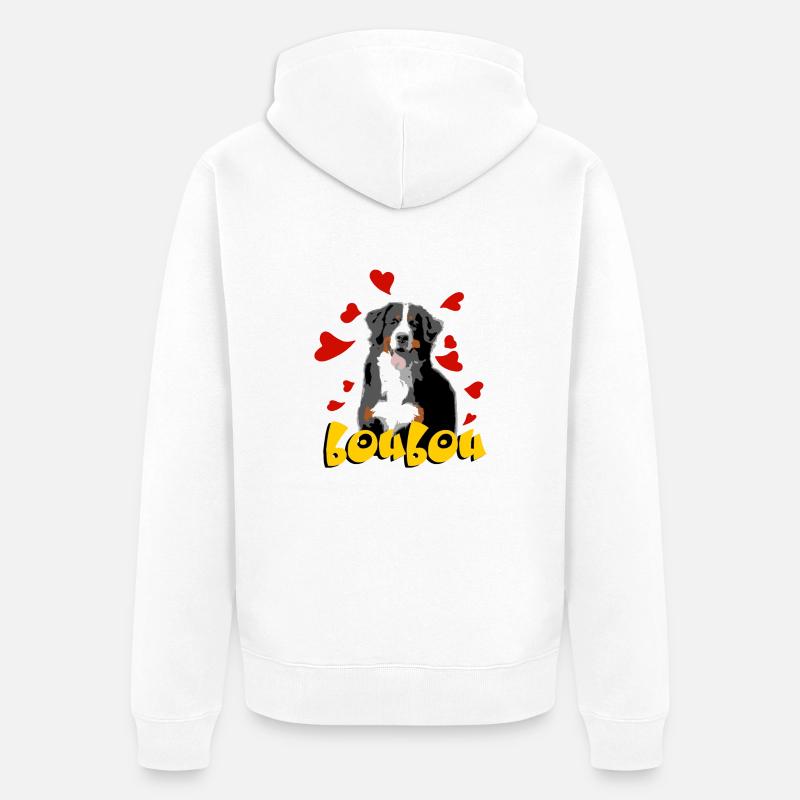 Bouvier bernois - Veste à capuche bio Premium Unisexe - blanc