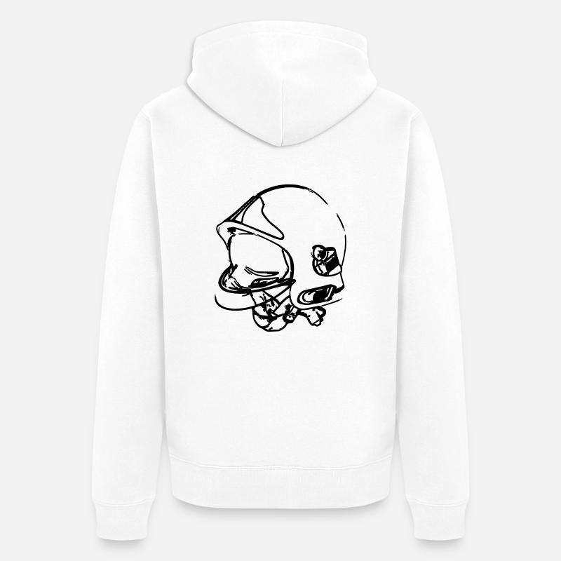 casque de pompier - Veste à capuche bio Premium Unisexe - blanc