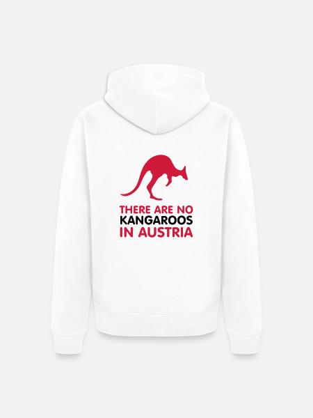 no kangaroos - Unisex Premium Organic Zip Hoodie - white