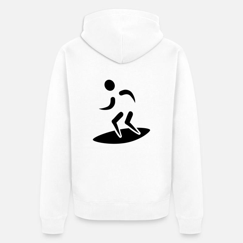 Surf - Veste à capuche bio Premium Unisexe - blanc