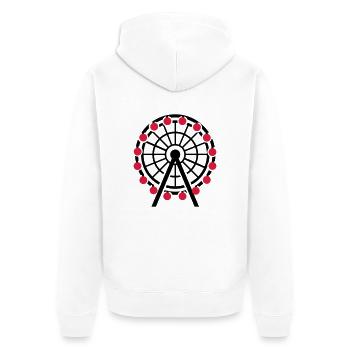 Ferris wheel - Unisex Premium Organic Zip Hoodie - white - Back - Thijin (182cm)