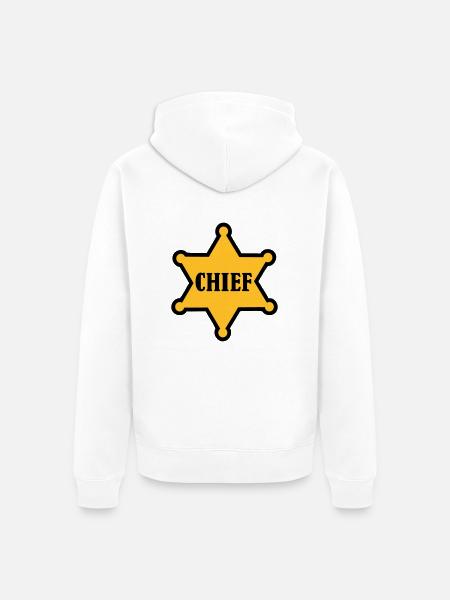 Chief - Unisex Premium Bio Zip Hoodie - Weiß