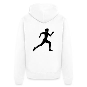 Courir - Veste à capuche bio Premium Unisexe - blanc - Dos - Thijin (182cm)