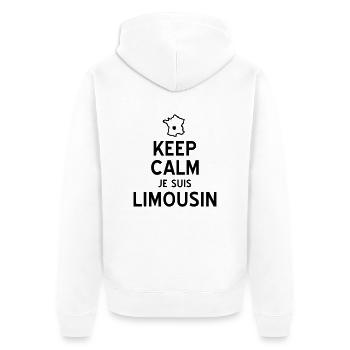limousin - Veste à capuche bio Premium Unisexe - blanc - Dos - Thijin (182cm)