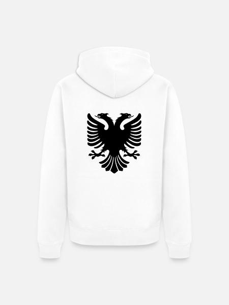 Albanien - Unisex Premium Bio Zip Hoodie - Weiß