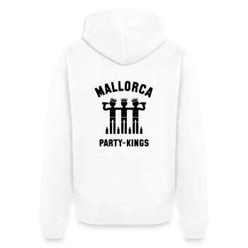 Mallorca Party-Kings (Partyurlaub) - Unisex Premium Bio Zip Hoodie - Weiß - Hinten - Thijin (182cm)