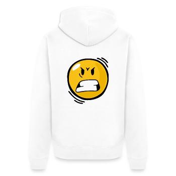 Smiley Anger - Veste à capuche bio Premium Unisexe - blanc - Dos - Thijin (182cm)