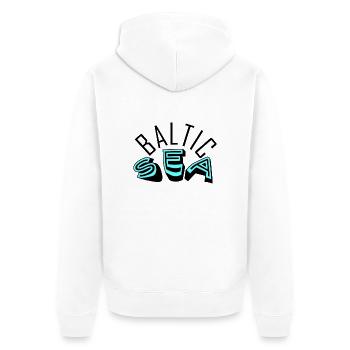 Mer Baltique 1 - Veste à capuche bio Premium Unisexe - blanc - Dos - Thijin (182cm)