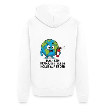 Hell on earth - Unisex Premium Organic Zip Hoodie - white - Back - Thijin (182cm)