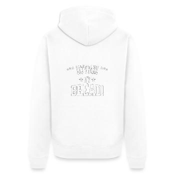 Lass uns Brot backen – Ofen an, Herz auf! - Unisex Premium Bio Zip Hoodie - Weiß - Hinten - Thijin (182cm)