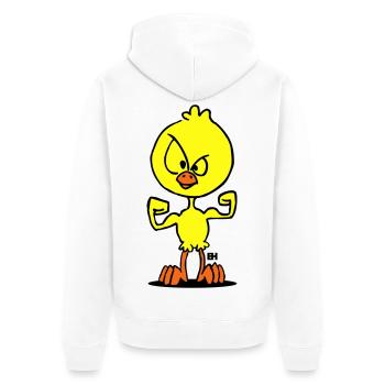 Puissance des poussins - Veste à capuche bio Premium Unisexe - blanc - Dos - Thijin (182cm)