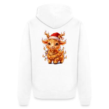 Little Firecracker Goat Weihnachts feuer ziege - Unisex Premium Bio Zip Hoodie - Weiß - Hinten - Thijin (182cm)