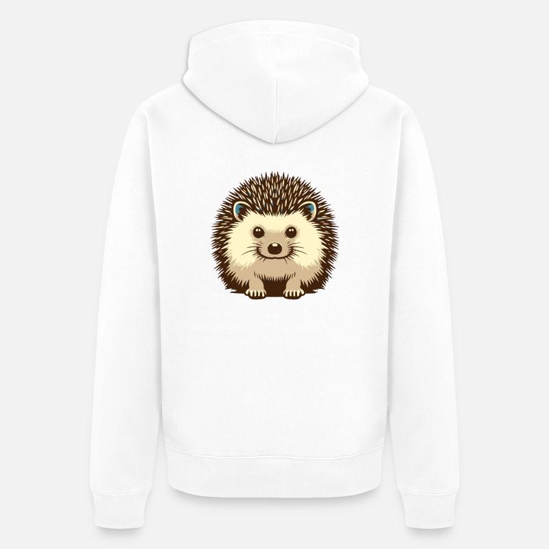 Hérisson - Veste à capuche bio Premium Unisexe - blanc