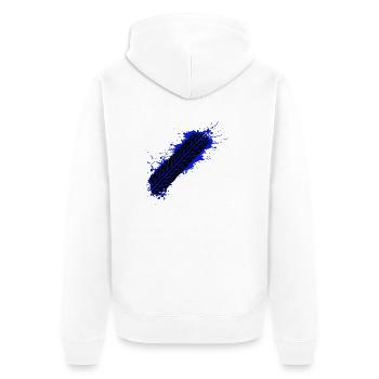 reifenspur bremsstreifen fetter felgen trend brems - Unisex Premium Bio Zip Hoodie - Weiß - Hinten - Thijin (182cm)