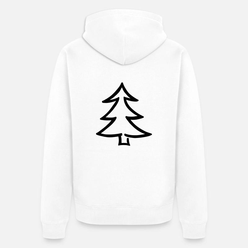 Arbre de Noël - Veste à capuche bio Premium Unisexe - blanc