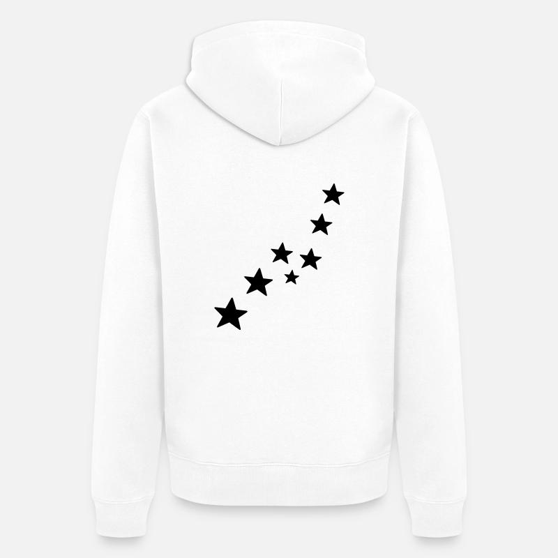 stars - Veste à capuche bio Premium Unisexe - blanc
