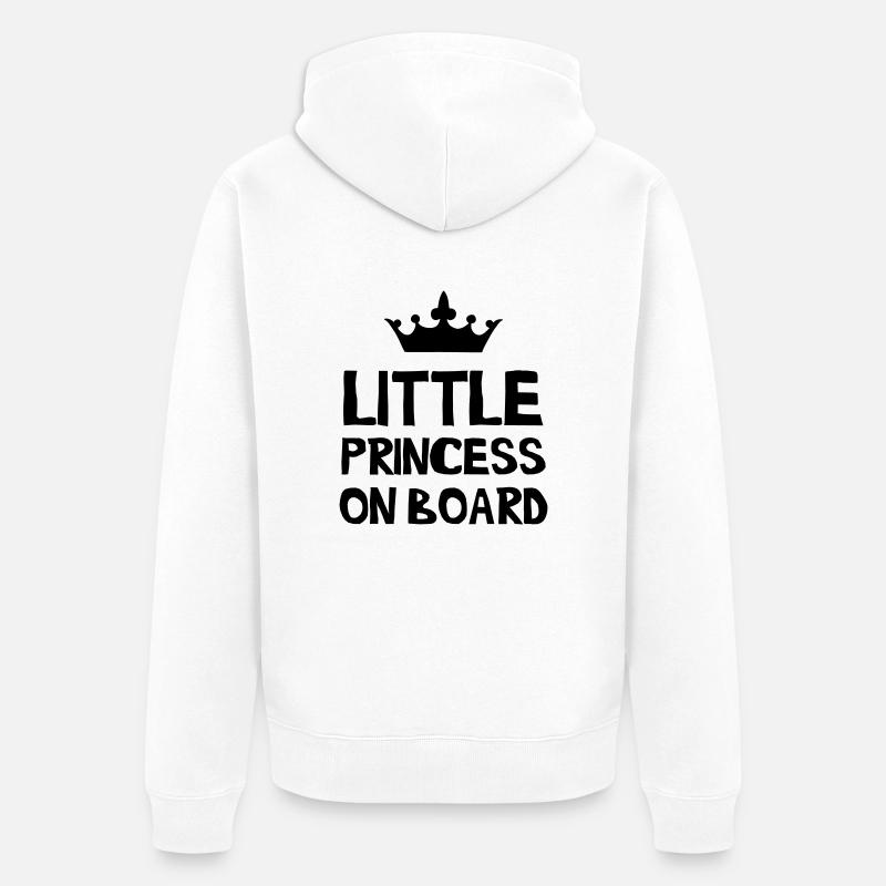 Little Princesse on Board - Unisex Premium Bio Zip Hoodie - Weiß
