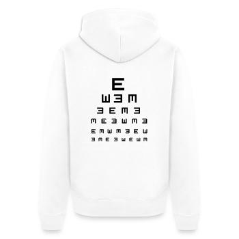 Test oculaire - Veste à capuche bio Premium Unisexe - blanc - Dos - Thijin (182cm)