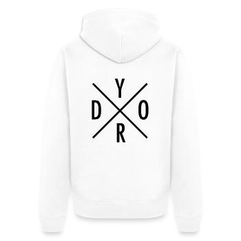 DYOR - Do Your Own Research - Veste à capuche bio Premium Unisexe - blanc - Dos - Thijin (182cm)