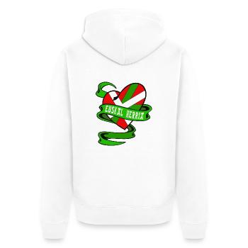 basque heart ikurrina - Veste à capuche bio Premium Unisexe - blanc - Dos - Thijin (182cm)
