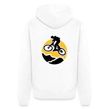 MountainBiker3 - Veste à capuche bio Premium Unisexe - blanc - Dos - Thijin (182cm)