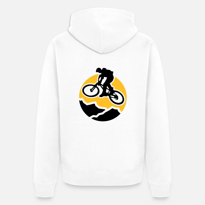 MountainBiker3 - Veste à capuche bio Premium Unisexe - blanc
