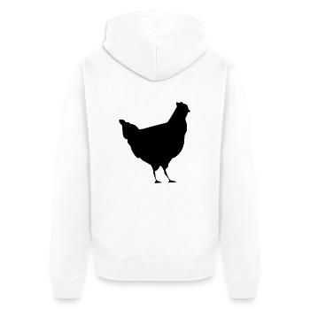 coq les poule poulet - Veste à capuche bio Premium Unisexe - blanc - Dos - Thijin (182cm)