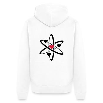 heart atom - Veste à capuche bio Premium Unisexe - blanc - Dos - Thijin (182cm)