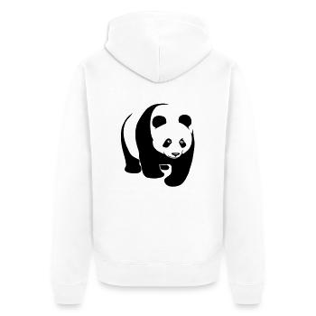 panda géant ours en peluche teddy - Veste à capuche bio Premium Unisexe - blanc - Dos - Thijin (182cm)