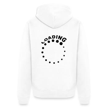 Loading - Unisex Premium Organic Zip Hoodie - white - Back - Thijin (182cm)