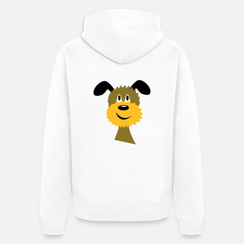 chien - Veste à capuche bio Premium Unisexe - blanc