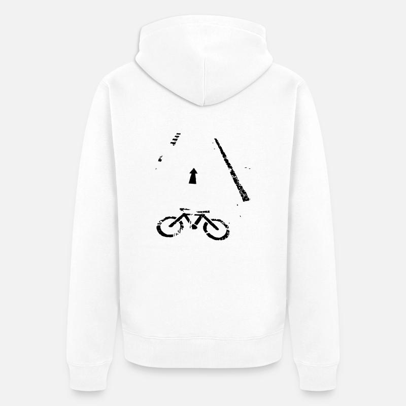 Bicycle - Unisex Premium Bio Zip Hoodie - Weiß