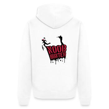 Shooter Noob Hunter Blut Tropfen Graffiti - Unisex Premium Bio Zip Hoodie - Weiß - Hinten - Thijin (182cm)