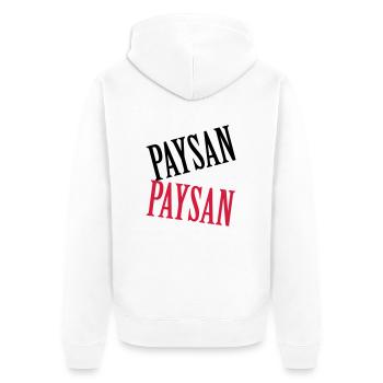 Paysan - Veste à capuche bio Premium Unisexe - blanc - Dos - Thijin (182cm)