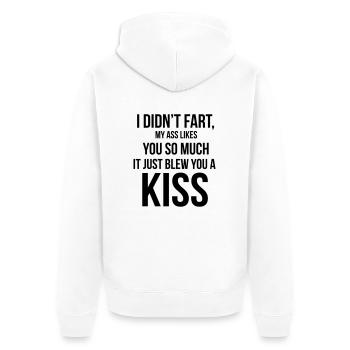 Fart - Unisex Premium Organic Zip Hoodie - white - Back - Thijin (182cm)