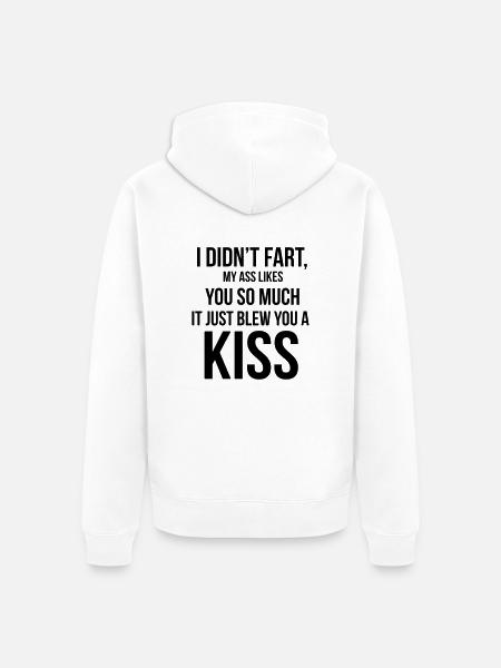 Fart - Unisex Premium Organic Zip Hoodie - white