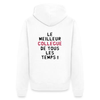 Collègue / Bureau / Travail / Collegue Entreprise - Veste à capuche bio Premium Unisexe - blanc - Dos - Thijin (182cm)