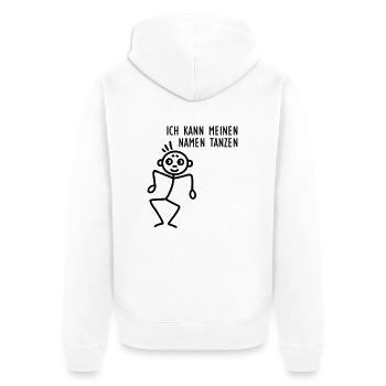 Namen tanzen - Unisex Premium Bio Zip Hoodie - Weiß - Hinten - Thijin (182cm)