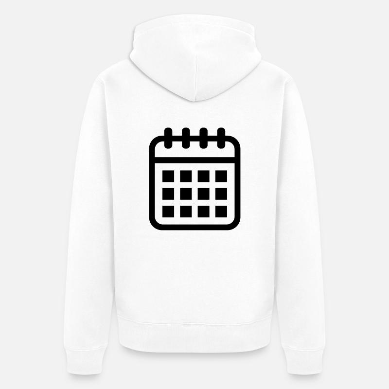 Calendrier - Veste à capuche bio Premium Unisexe - blanc
